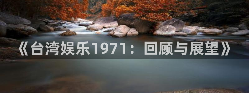 深圳市鸿聚富五金制品有限公司：《台湾娱乐1971：回顾与展望》